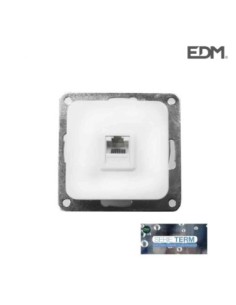 TOMA RJ11 TELEFONO EMPOTRAR "SERIE TERM" EDM(BOLSA BLISTER)