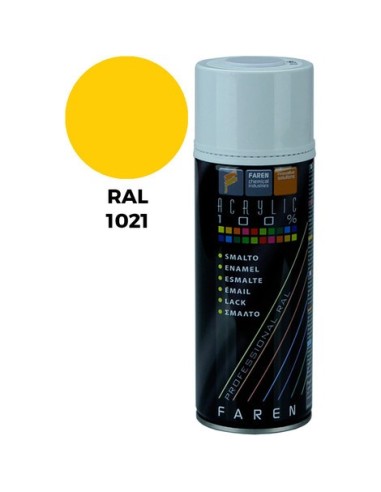 PINTURA SPRAY AMARILLO CADMIO RAL 1021 400ML FAREN