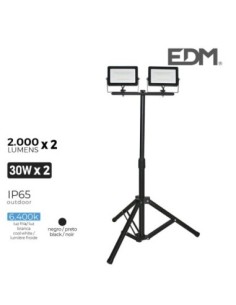 FOCO PROYECTOR LED  CON TRIPODE 2  30W 6400K 2   2000 LUMENS "BLACK EDITION" LUM