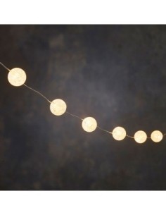 *ULT. UNIDADES*  GUIRNALDA DE BOLAS BLANCO CALIDO 30 LEDS 300CM