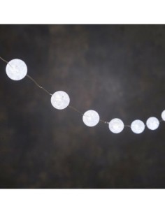 *ULT. UNIDADES*  GUIRNALDA DE BOLAS BLANCO FRIO 30 LEDS 300CM