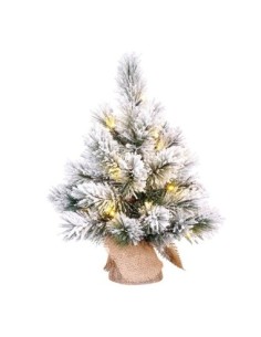 MINI ARBOL DE NAVIDAD EFECTO ESCARCHA CON LED INCLUIDA 45 23CM