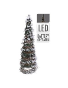 ABETO DE NAVIDAD DE RATTAN CON 20 LEDS 60CM