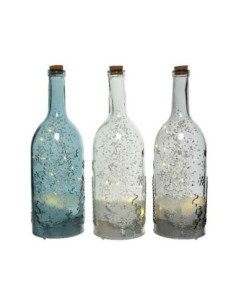 *ULT. UNIDADES*  BOTELLA LED DE CRISTAL CON FUNCION DE NIEVE Y MUSICA