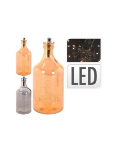 *ULT. UNIDADES*  BOTELLA CON LED EFECTO METALICO