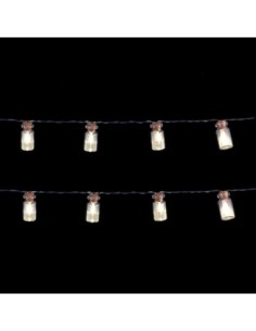 *ULT. UNIDADES*  GUIRNALDA JARRON 10 LED BLANCO CALIDO FUNCIONA A PILAS 120 2,5