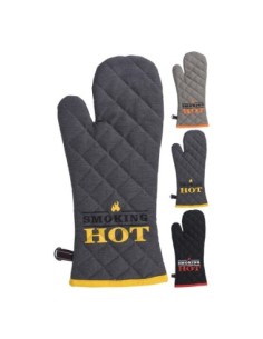 MANOPLA PARA BARBACOA FABRICADA EN  ALGODON Y PIEL