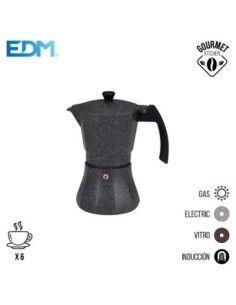 CAFETERA DE ALUMINIO   6 TAZAS INDUCCION   EDM