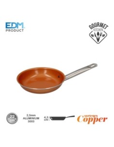 SARTEN ANTIADHERENTE   "COPPER LINE"   E CILON TECNOLOGY   Ø22CM   EDM