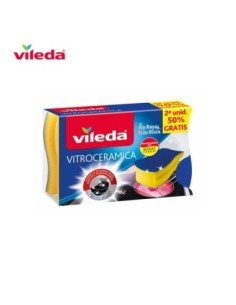 SALVAUÑAS VITROCERAMICA DUPLO CON BAYETA MICROFIBRAS 137091 VILEDA