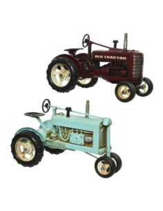 TRACTOR METALICO DECORATIVO 16 16,5 25CM MODELOS SURTIDOS