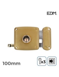 CERRADURA DERECHA 100MM 3 LLAVES INCLUIDAS