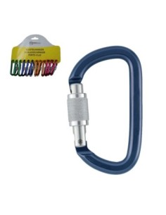 MOSQUETON ALUMINIO CON ROSCA COLORES SURTIDOS