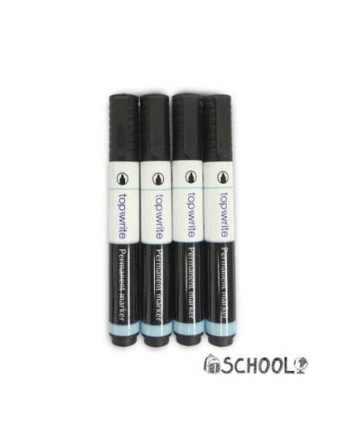 SET DE 4 ROTULADORES PERMANENTES COLOR NEGRO