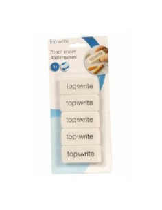 GOMA DE BORRAR BLANCA 5PCS