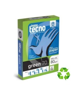 PACK 500 HOJAS PAPEL RECICLADO DINA4 80G PARA IMPRESORA