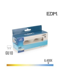 KIT 3 BOMBILLAS DICROICAS LED GU10 5W 450 LM 6400K LUZ FRIA EDM