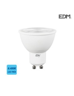 S.OF. BOMBILLA DICROICA LED GU10 7W 550 LM 6400K LUZ FRIA 45° EDM