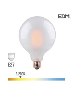 BOMBILLA GLOBO FILAMENTO LED CRISTAL MATE Ø 125 MM E27 8W 1055 LM 3200K LUZ CALI