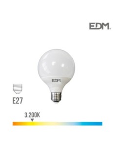 BOMBILLA GLOBO LED Ø 95 MM E27 10W 810 LM 3200K LUZ CALIDA EDM