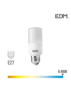 BOMBILLA TUBULAR LED E27 10W 1100 LM 6400K LUZ FRIA EDM