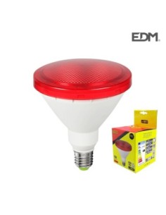 BOMBILLA PAR38 LED E27 15W 1200 LM LUZ ROJA IP64 EDM