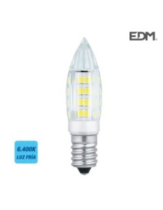 BOMBILLA MINI VELA LED E14 3W 280 LM 6400K LUZ FRIA EDM