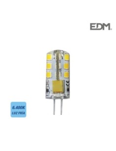 BOMBILLA BI PIN SILICONA LED G4 12V 2W 180 LM 6400K LUZ FRIA EDM