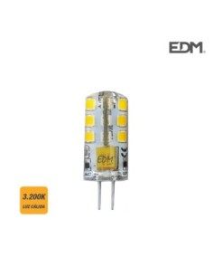 BOMBILLA BI PIN SILICONA LED G4 12V 2W 180 LM 3200K LUZ CALIDA EDM