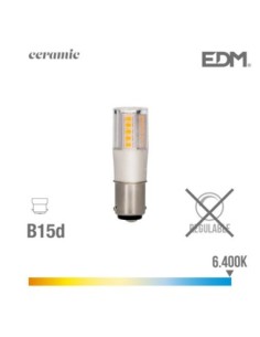 BOMBILLA BAYONETA LED B22 5.5W 650 LM 6400K LUZ FRIA BASE CERAMICA EDM