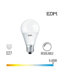 BOMBILLA STANDARD LED REGULABLE E27 10W 810 LM 6400K LUZ FRIA EDM