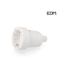 BASE AEREA GOMA 10-16 A 250 V T-TL IP44 4,8 MM BLANCA RETRAC. EDM
