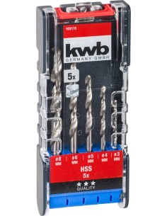 JUEGO BROCAS PARA METAL, 5PZS PWRBO