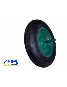 RUEDA CARRETILLO OBRA MACIZA C-EJE 1300GR