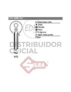 LLAVE ACERO JMA AZ1D SILCA AZ2