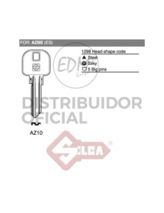LLAVE ACERO JMA AZ17D SILCA AZ10ST AZ10R AZB7