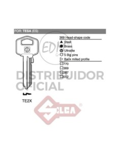LLAVE ACERO JMA TE8I SILCA TE2