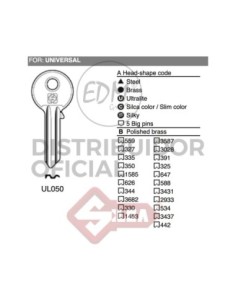 LLAVE ACERO JMA U 5D SILCA UL050