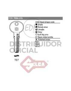 LLAVE SEG. JMA TE T60 SILCA TE7