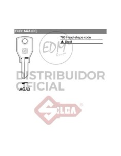 LLAVE ACERO JMA AGA 9I SILCA AGA3