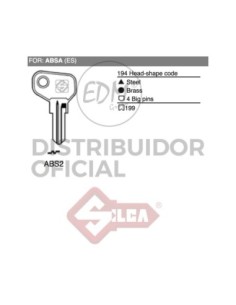 LLAVE ACERO JMA AB6I SILCA ABS2