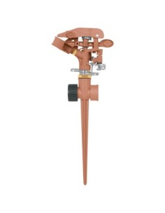 Aspersor de impacto metálico estaca dos vías