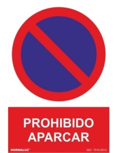 CARTEL SEÑAL 210 300MM PVC PROHIBIDO APARCAR