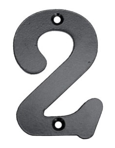 NUMERO SEÑAL ATORN, 100MM '2' FORJADO NE EL ZORRO