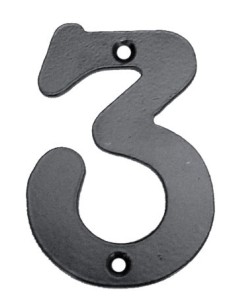 NUMERO SEÑAL ATORN, 100MM '3' FORJADO NE EL ZORRO