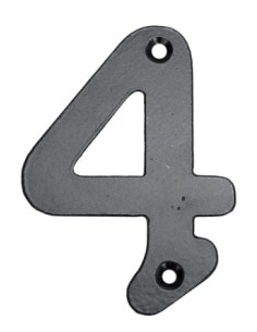 NUMERO SEÑAL ATORN, 100MM '4' FORJADO NE EL ZORRO