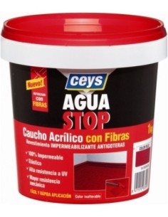 IMPERMEABILIZANTE CAUCHO ACRILICO C-FIBRAS GRIS 1KG