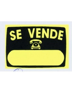 CARTEL SEÑAL 50 35CM SE VENDE RADIANTE GLASSPACK SUPERL.
