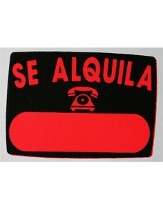 CARTEL SEÑAL 50 70CM SE ALQUILA RADIANTE GLASSPACK SUPERL.