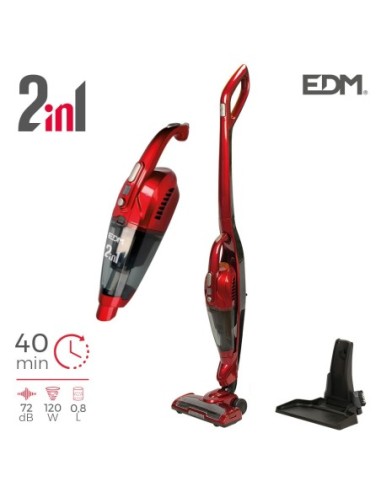 ASPIRADORA ESCOBA SIN CABLE 2 EN 1 EDM 22.2V 120W.
